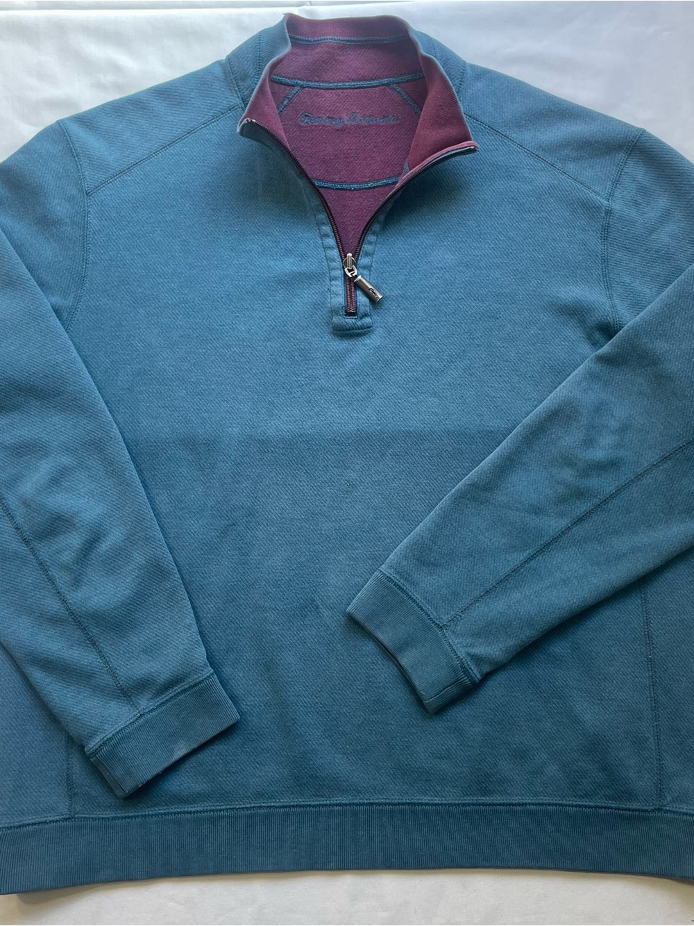 Tommy Bahama Tobago Bay Half Zip Sweatshirt Pullover Blue Men's XL / Large
